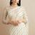 white Georgette sequin saree With Blouse Set