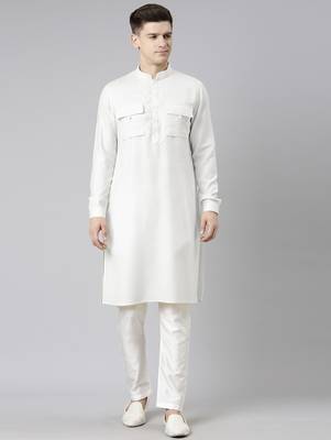 Off white pathani kurtas 2