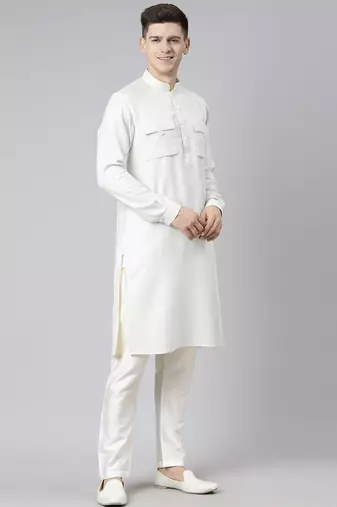 Off white pathani kurtas