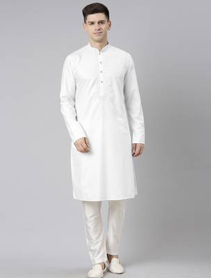 White cotton dori embroidery kurtas 1