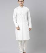 White cotton dori embroidery kurtas