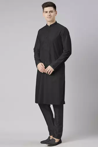 Black cotton dori embroidery kurtas