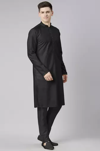 Black cotton dori embroidery kurtas