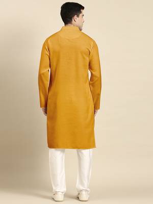 Mustard twill weave cotton kurtas 2