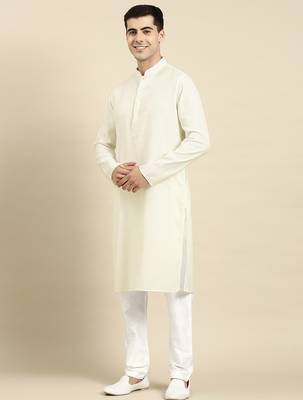 Cream twill weave cotton kurtas 3