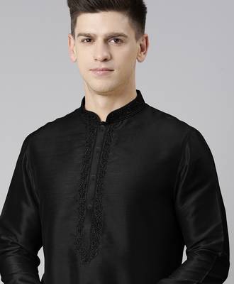Black embroidered kurtas 1