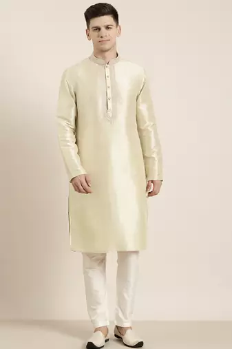 Light beige embroidered kurtas