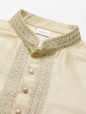 Light beige embroidered kurtas 3