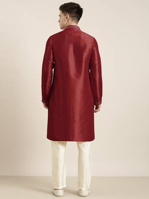 Maroon embroidered kurtas 2