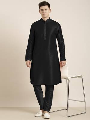 Black embroidered kurtas 4
