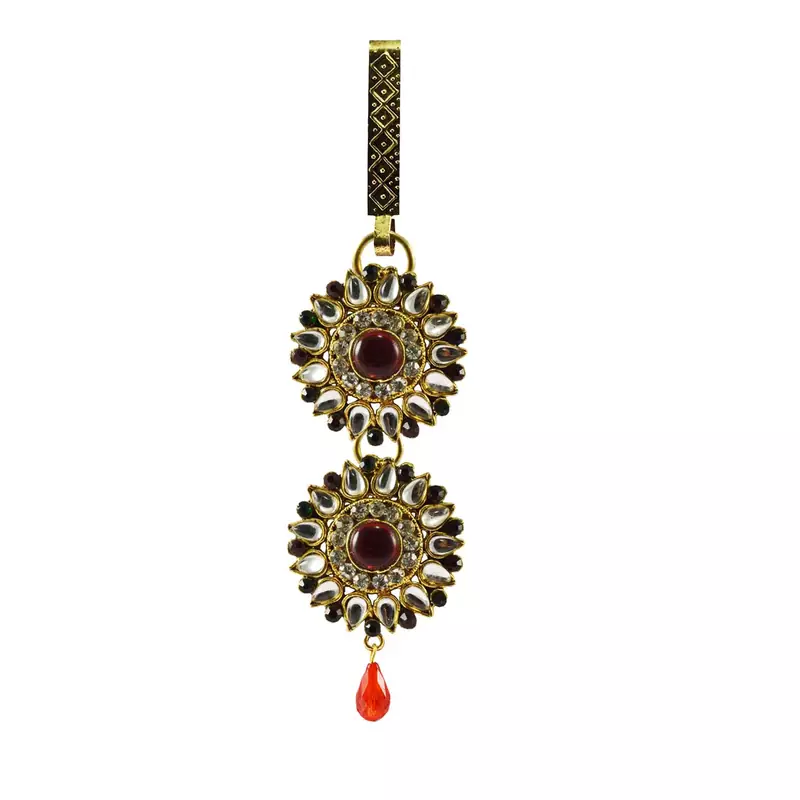 Satka Gold Platted Multicolor Color Stone