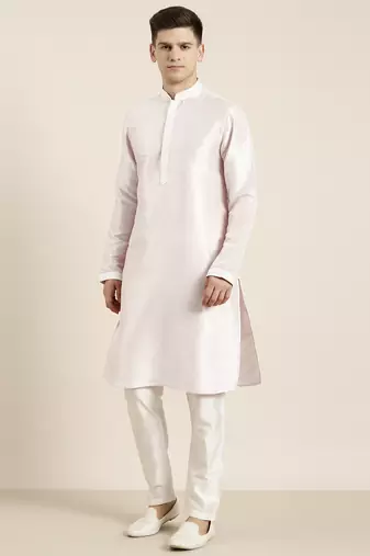 Light pink embroidered kurtas