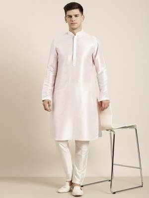 Light pink embroidered kurtas 4