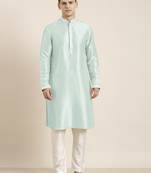 Sky blue embroidered kurtas
