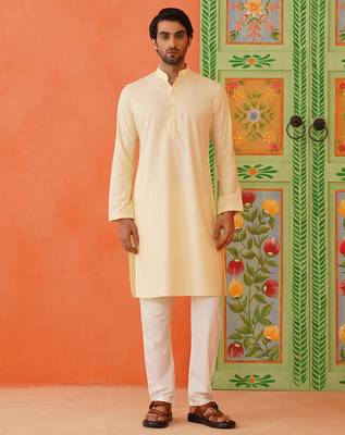 Lemon cotton kurtas 1