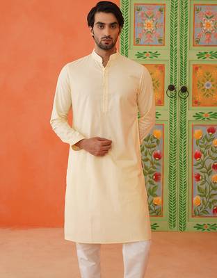 Lemon cotton kurtas 3