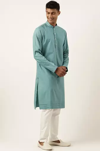 Teal cotton cotton kurtas