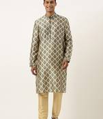Printed gold cotton kurtas
