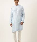 Sky blue asymmetrical kurtas