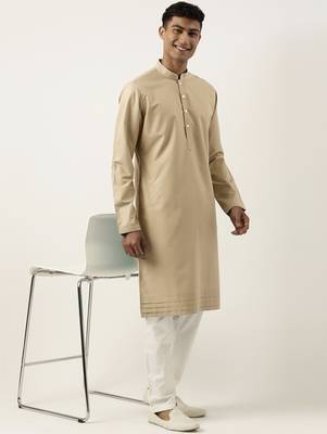 Beige cotton kurtas 4