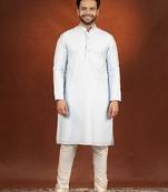 Light blue embroidered kurtas