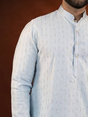 Light blue embroidered kurtas 2