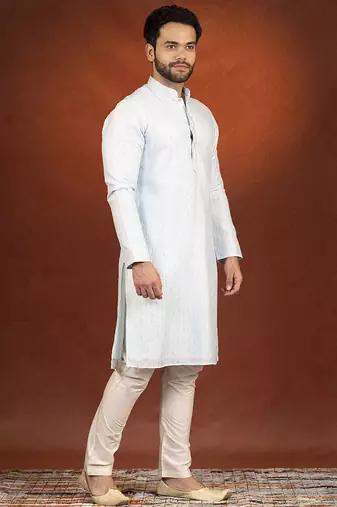 Light blue embroidered kurtas