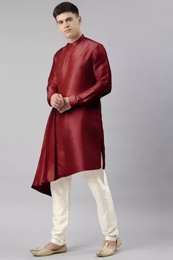 Maroon drape kurtas