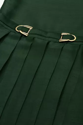 Bottle green drape kurtas