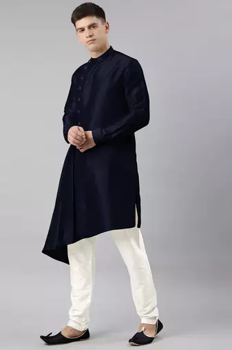 Navy blue drape kurtas