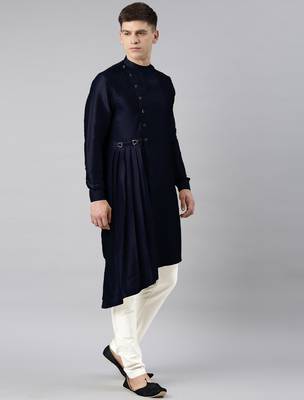 Navy blue drape kurtas 3