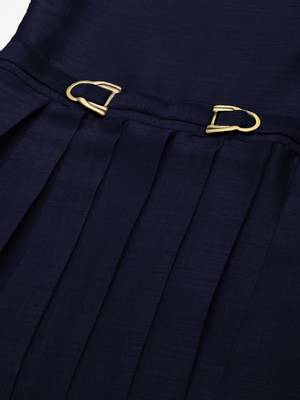 Navy blue drape kurtas 4