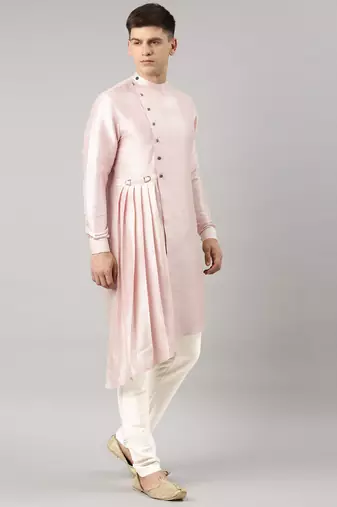 Light pink drape kurtas