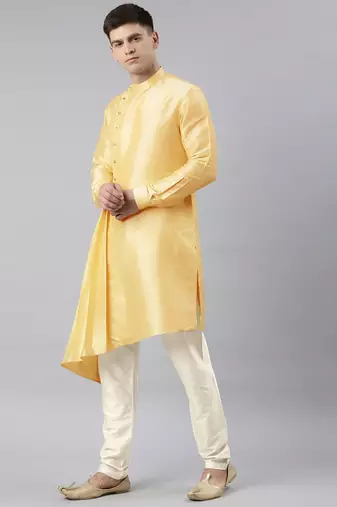 Yellow drape kurtas