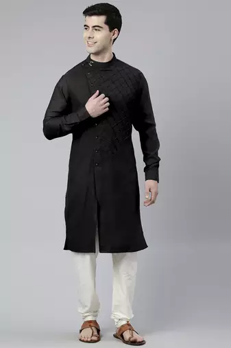 Black angrakha kurtas