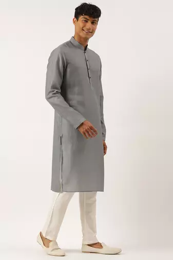 Grey stitchline kurtas