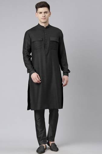 Black pathani kurtas