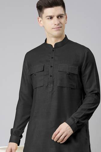 Black pathani kurtas