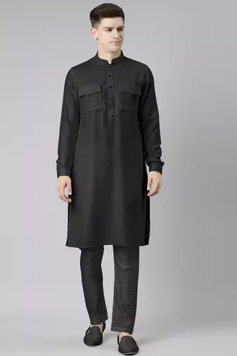 Black pathani kurtas