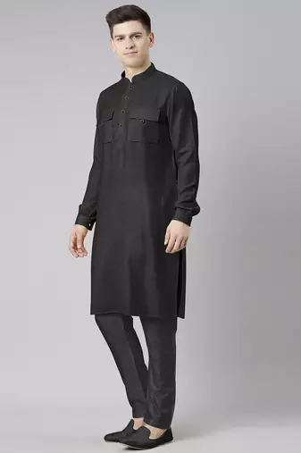 Black pathani kurtas