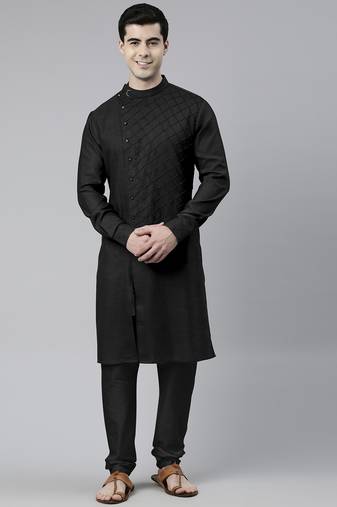 Black angrakha kurtas