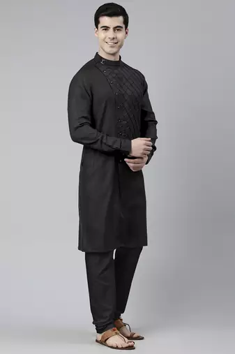 Black angrakha kurtas