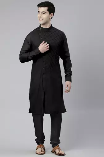 Black angrakha kurtas