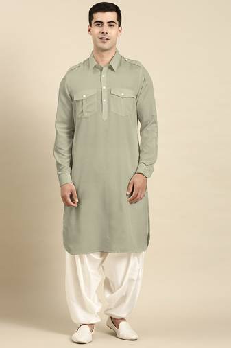 Green Cotton pathani 
