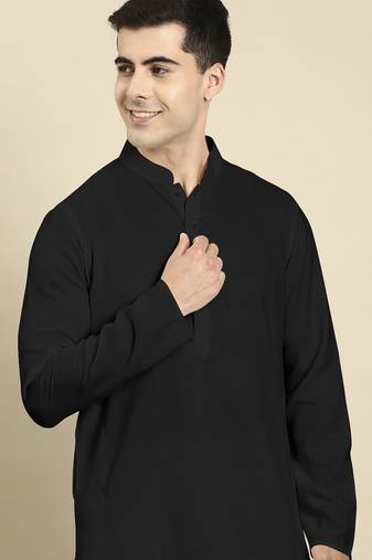 Black twill weave cotton kurtas