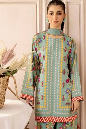  Emerald digital print Crepe Co-ords Set