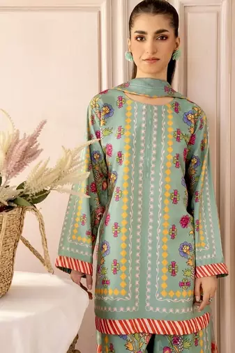  Emerald digital print Crepe Co-ords Set