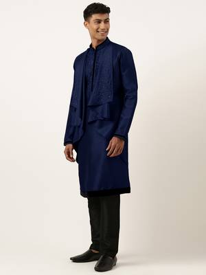 Blue ombre layered kurtas 3