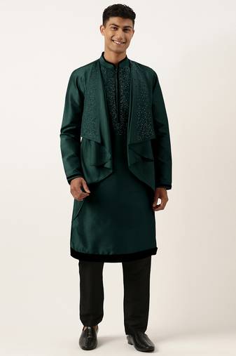 Green ombre layered kurtas