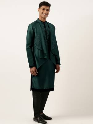 Green ombre layered kurtas 4